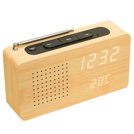 Wood Clock Led Digital Radio Alarm Clock - Luxitt