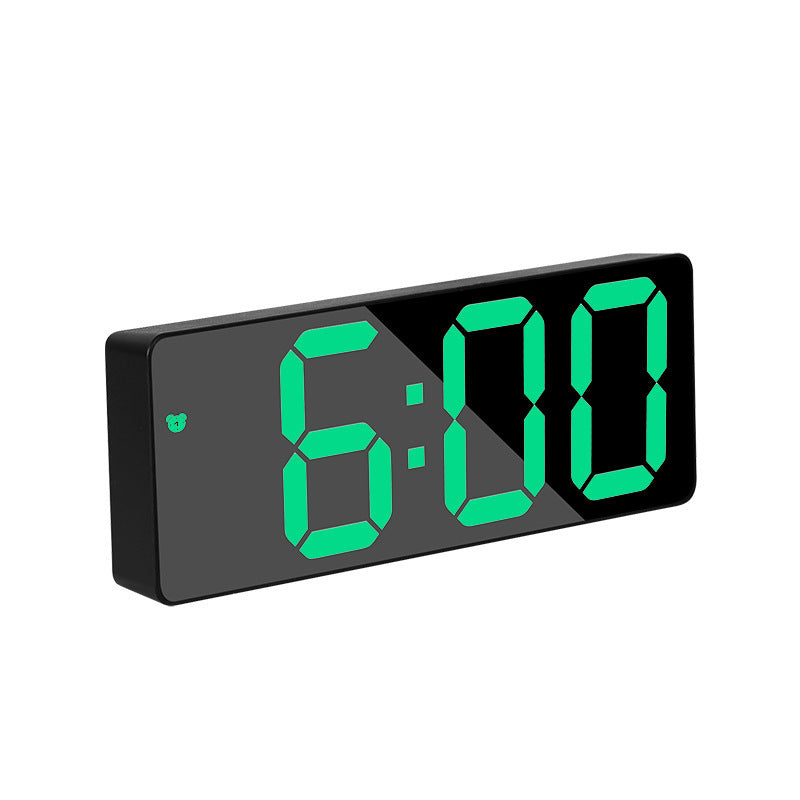 Large Screen LED Mirror Digital Clock, Creative Desk Desktop Timepiece - Luxitt