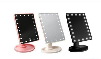 360ﾰ Rotating Portable Tabletop Cosmetic Mirror with Touch Induction - Luxitt