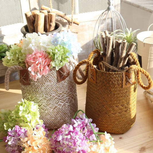 Flower Hand woven basket attan - Luxitt