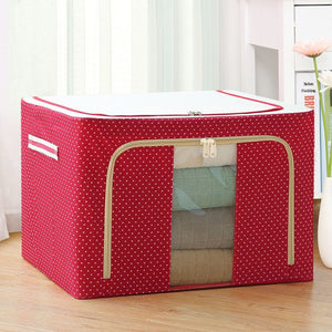 Fabric Storage Box for Quilts, Clothing, and Toys - Luxitt