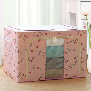 Fabric Storage Box for Quilts, Clothing, and Toys - Luxitt