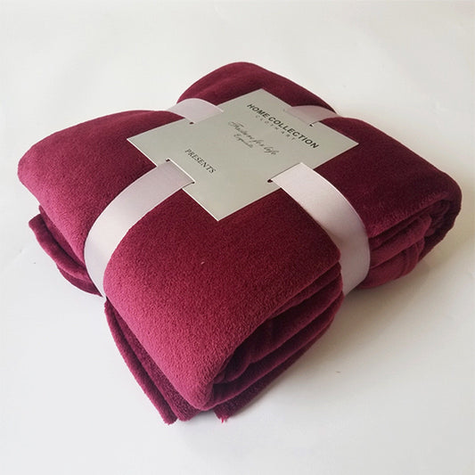 Solid Color Fleece Travel Blanket - Luxitt