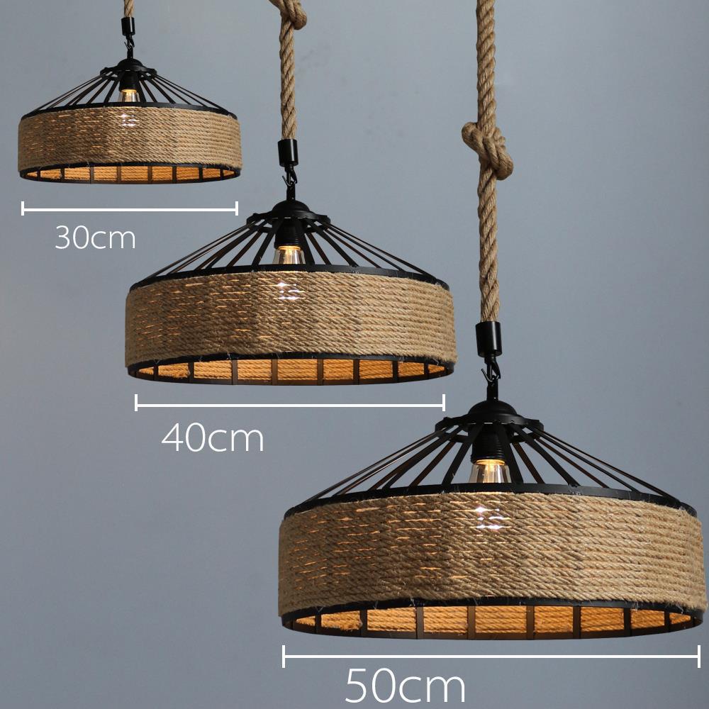 American Nordic Style Rustic Rope LED Chandelier - Luxitt