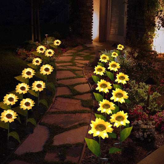 Decorative Solar-Powered Sunflower LED Lamps - Luxitt