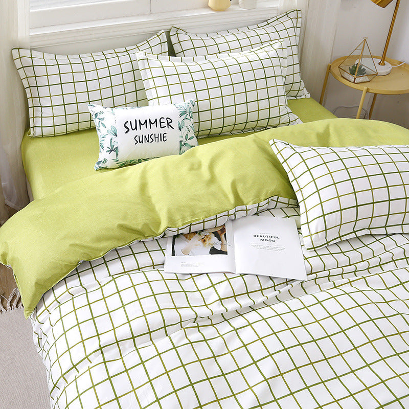 loe-Infused Cotton Sheet Duvet Cover Set – Four-Piece Luxury Bedding Set - Luxitt