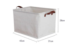 Home Cotton And Linen Storage Box Basket Wardrobe Storage Box - Luxitt