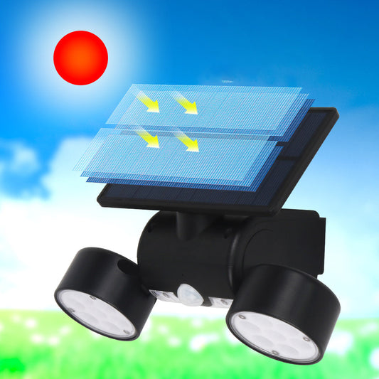Rotating Two-Head Spotlight Solar Garden Light - Luxitt
