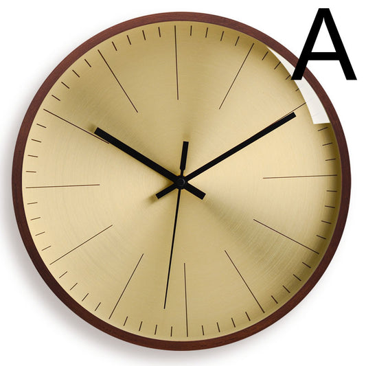 Silent Nordic Solid Wood Home Wall Clock - Luxitt