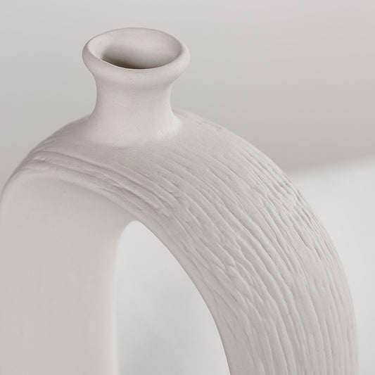 White Ceramic Desktop Vase - Luxitt