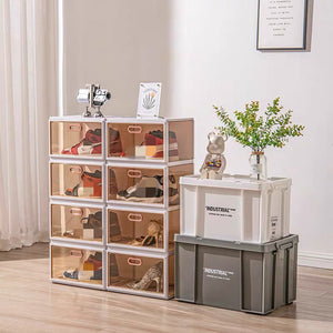 Retractable Foldable Cabinet Dustproof Shoes Storage Box Home Entrance Organizer - Luxitt