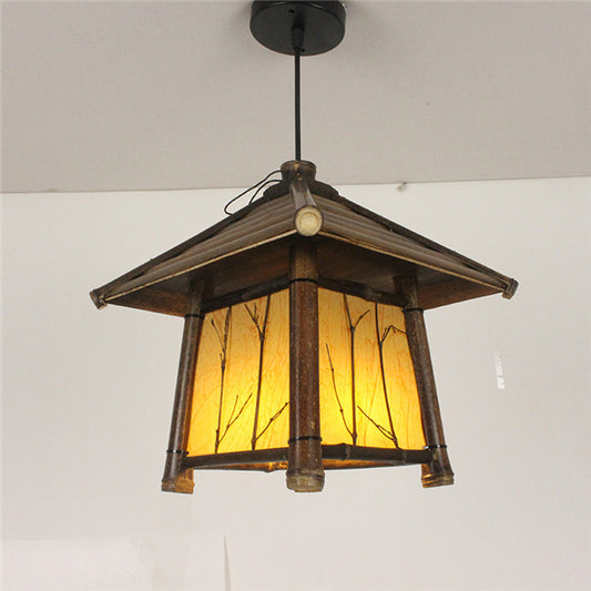 Vintage Oriental Bamboo Tea Room Lamp - Luxitt