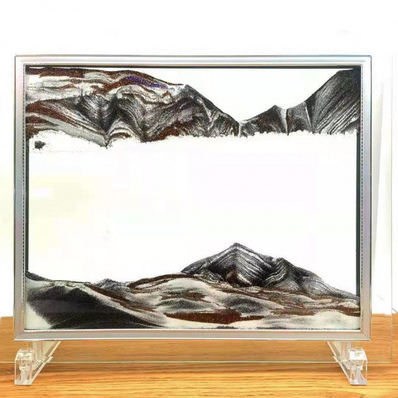 Creative Glass Decoration Piece Quicksand Painting 3D Time Hourglass - Luxitt