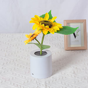 Rechargeable Sunflower Led Simulation Night Light Table Lamp Simulation Flowers Decorative Desk Lamp For Resturaunt Hotel Wedding Gift - Luxitt