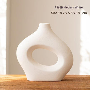Circle Ceramic Vase Second Generation Decoration Crafts Soft Vase - Luxitt