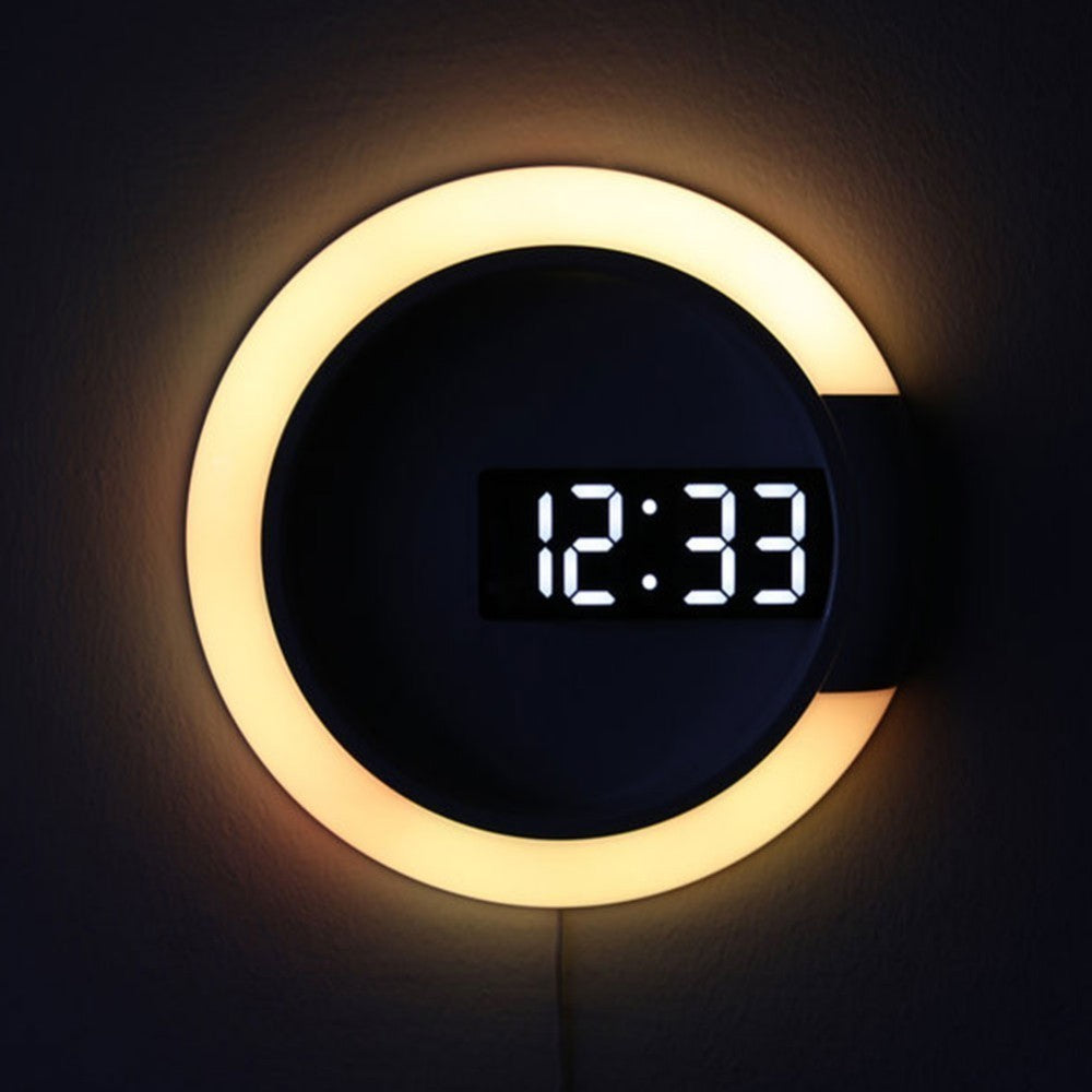 New LED Mirror Hollow Wall Clock - Luxitt