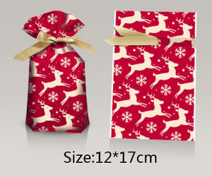 Christmas Gift Ribbon Drawstring Candy Bag, Perfect for Wrapping and Gifting - Luxitt