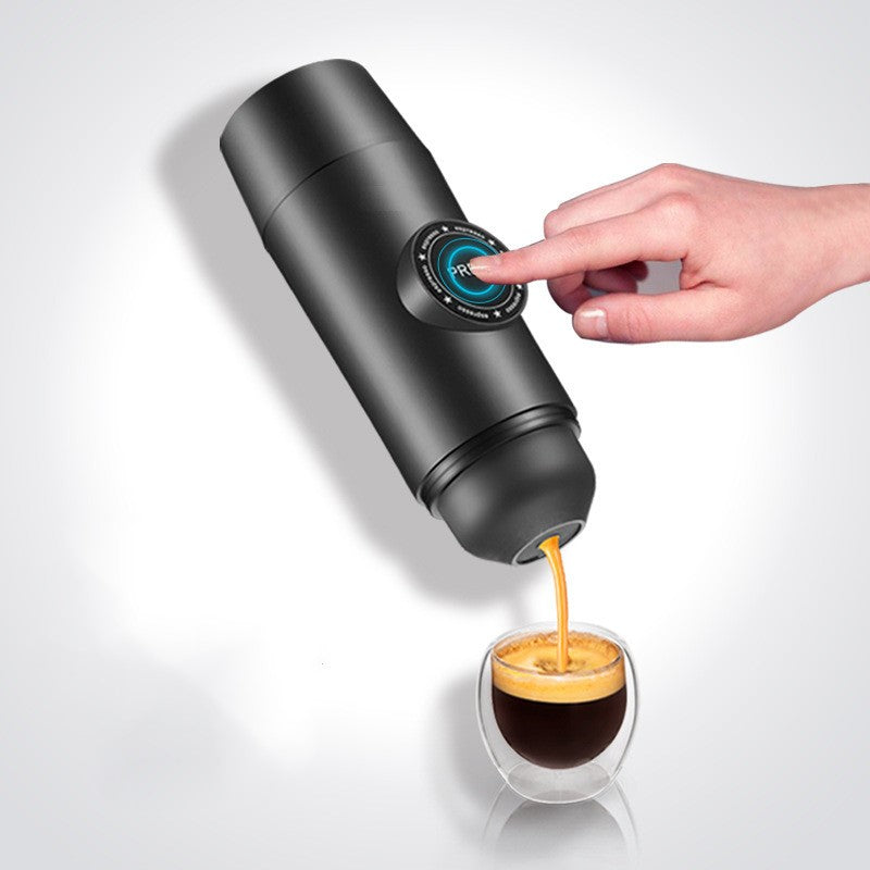 Portable Rechargeable Mini Espresso Coffee Maker with Mechanical Operation - Luxitt