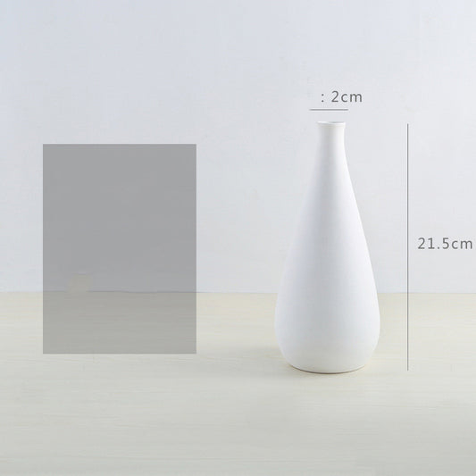 Minimalistic Nordic Simple Modern Ceramic White Vase - Luxitt
