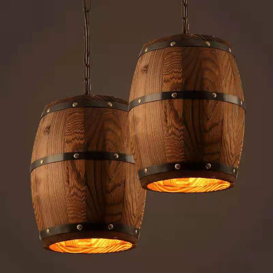 Wooden Barrel Charm Chandelier - Luxitt