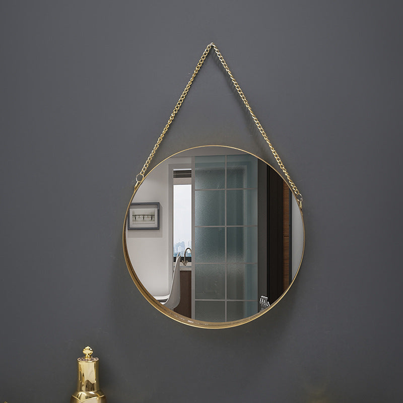 Iron Circular Wall Mirror for Toilet - Luxitt