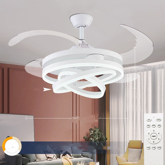 Fan Chandelier Lights Indoor Fan Light, Chandelier LED Light with Remote Control Ceiling Fan for Bedroom - Luxitt