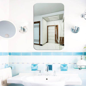 Self-Adhesive Oval Mirror for Walls; Convenient and Modern Home Accent - Luxitt