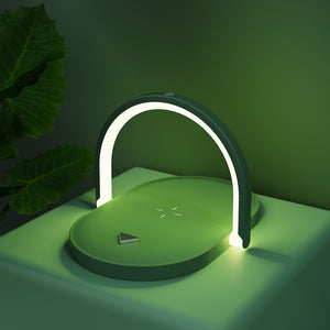 3 In 1 Foldable Wireless Charger Night Light Wireless Charging Station Stonego LED Reading Table Lamp 15W Fast Charging Light - Luxitt