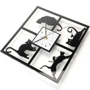 Silent Acrylic cattail wall clock - Luxitt