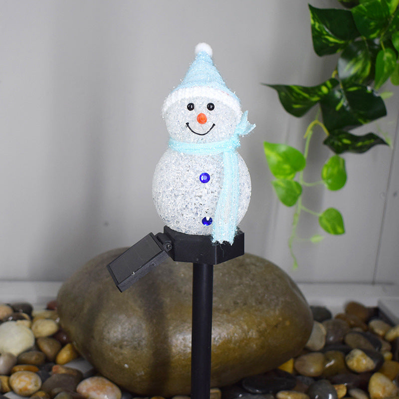 Solar Snowman Christmas Landscape Lamp for Outdoor Decor - Luxitt