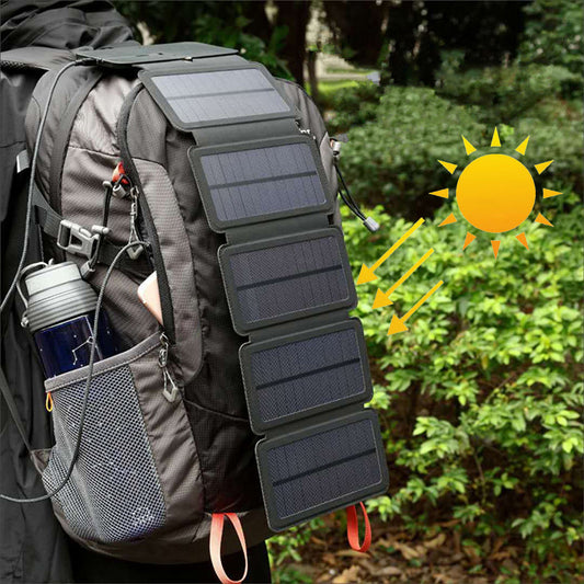 Outdoor Folding Solar Panel Charger Portable 5V 2.1A USB Output Devices Camp Hiking Backpack Travel Power Supply For Smartphones - Luxitt