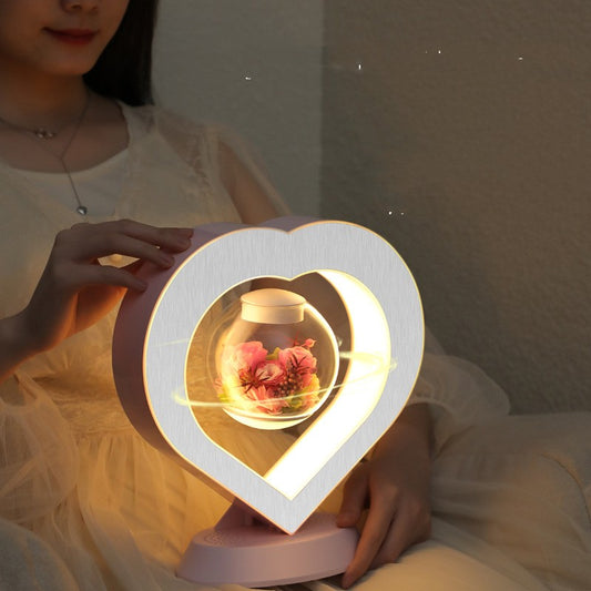 Valentines Day Gift Heart Floating Table LED Night Light Magnetic Levitation Creatives Lamp Desk Lamp Home Decor - Luxitt