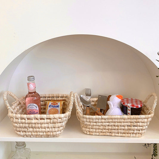 Portable Woven Basket Home Fashion Desktop Storage - Luxitt