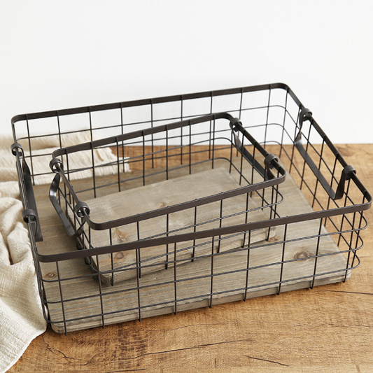 apanese-Style Wrought Iron Storage Box Grocery Organization and Debris Storage at Home - Luxitt