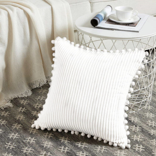 Stylish Fashion Flannel Striped Household Pillow Cover - Luxitt