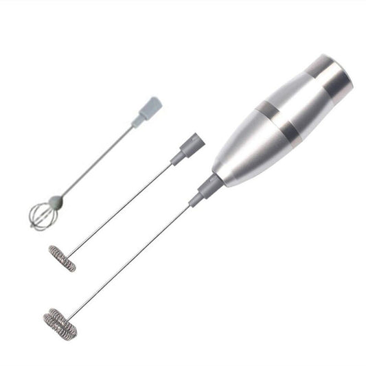 Stainless Steel Electric Milk Frother with Single and Double Egg Beaters - Luxitt