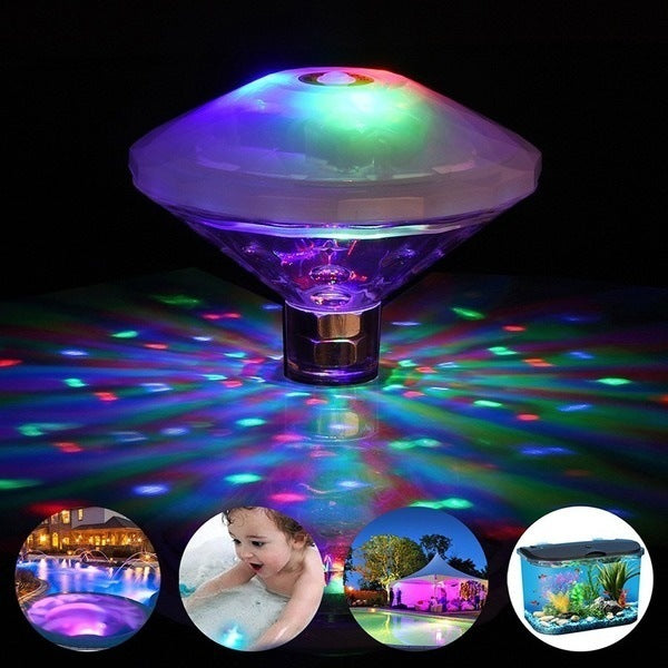 LED Diamond Waterproof Bathtub Swimming Pool Bath Lamp Water Drift
