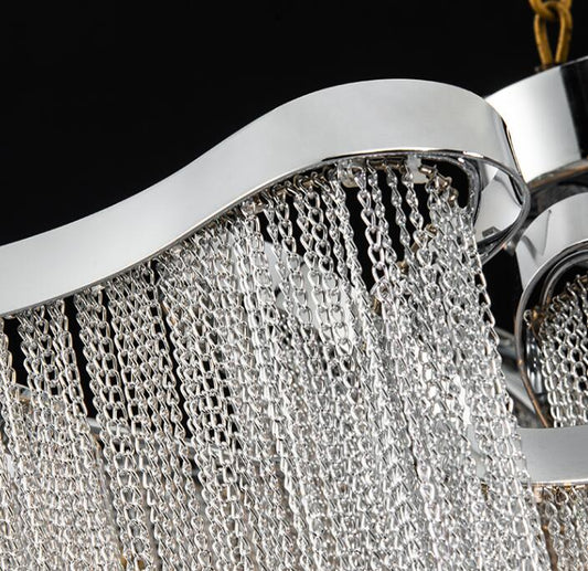 Nordic Light Luxury Tassel Aluminum Chain Chandelier - Luxitt