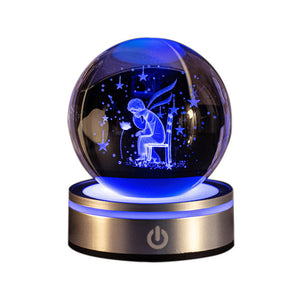 Creative 3D Inner Carving Luminous Crystal Ball Colorful Gradient Small Night Lamp