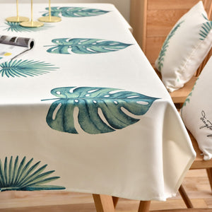 Nordic Modern Tablecloth with Monstera Design - Luxitt