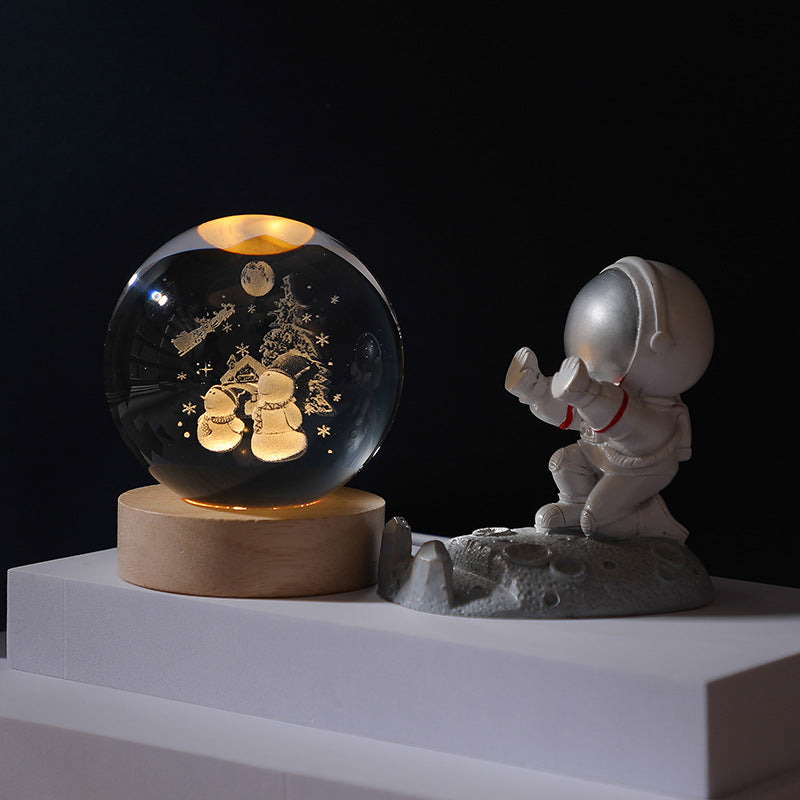 Cosmos Series Luminous Crystal Ball Night Light Desktop Ornament - Luxitt