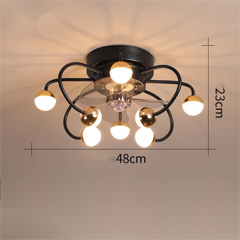 Ceiling Fans with Lights Overhead Fan Chandelier Contemporary Ceiling Light for Living Room Bedroom Kitchen Pendant Light Fitting - Luxitt