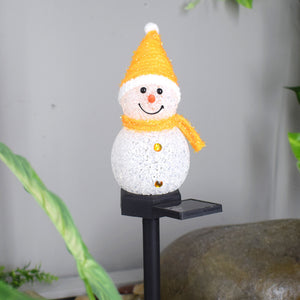 Solar Snowman Christmas Landscape Lamp for Outdoor Decor - Luxitt
