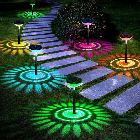 Solar Waterdrop Radiance Colorful Insert Lawn Projection Lights - Luxitt