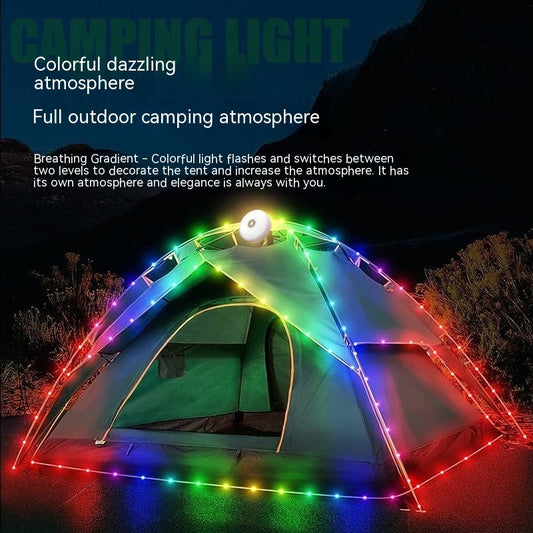 Rechargeable Lighting Chain Camping Lamp Outdoor Camp Tent Light Christmas Wedding Decoration