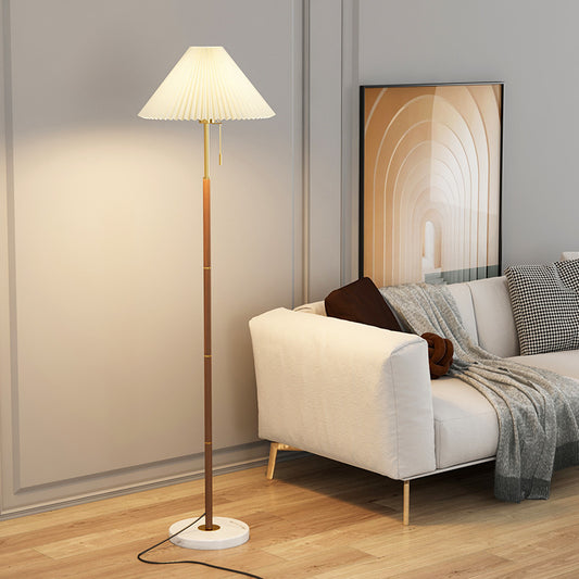 Retro Light Luxury Wood Grain Floor Lamp - Luxitt