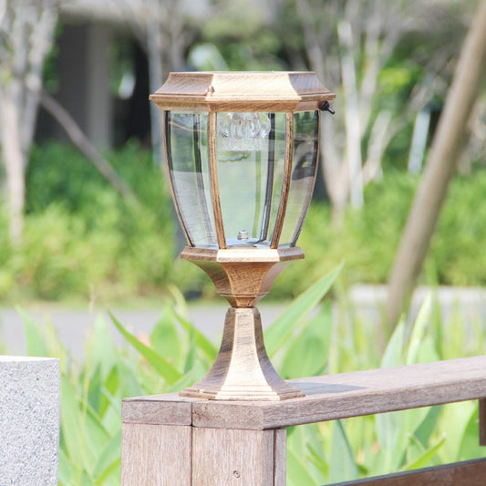 Solar Column Head Lamp for Outdoor Gardens - Luxitt