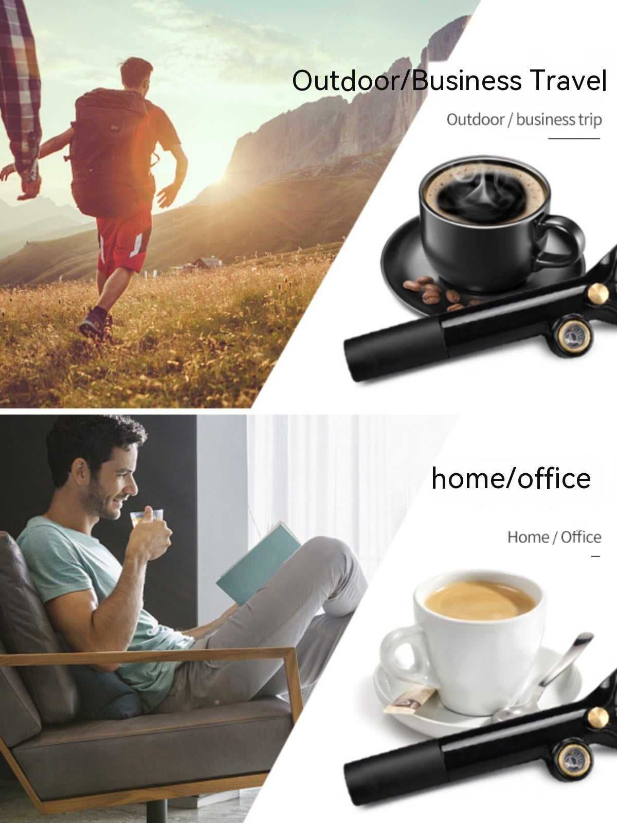 Portable Coffee Machine Outdoor Home Office Hand Press - Luxitt