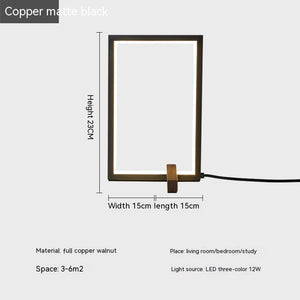 Box Copper Lamps Simple Post-modern Bedroom