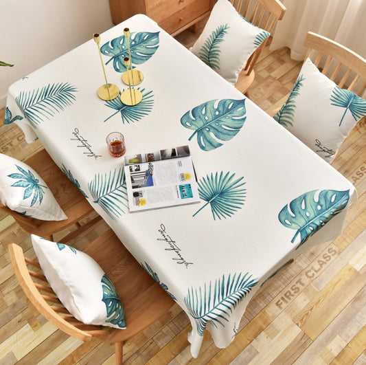 Nordic Modern Tablecloth with Monstera Design - Luxitt